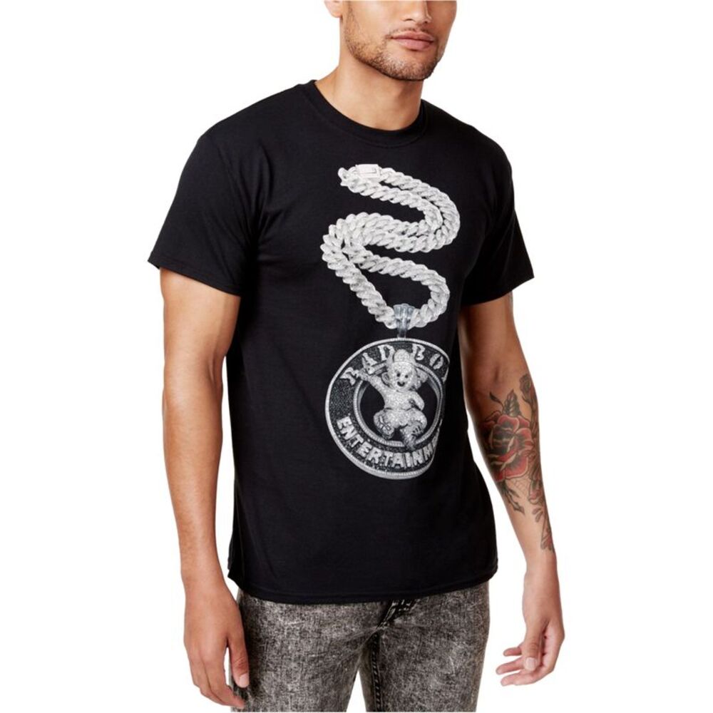 Bad Boy Mens Chain Baby Graphic T-Shirt, NWT